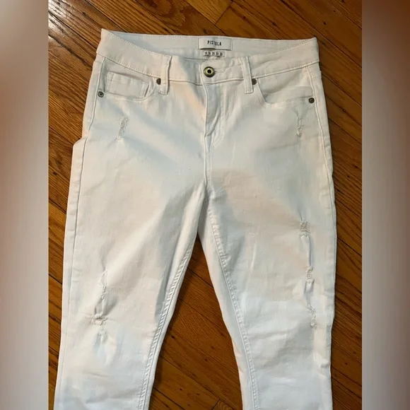 Pistola white ripped jeans size 28 - Picture 2 of 7